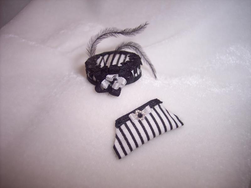 Class 1950's Pillbox Hat with Matching Clutch Purse.  Class $15